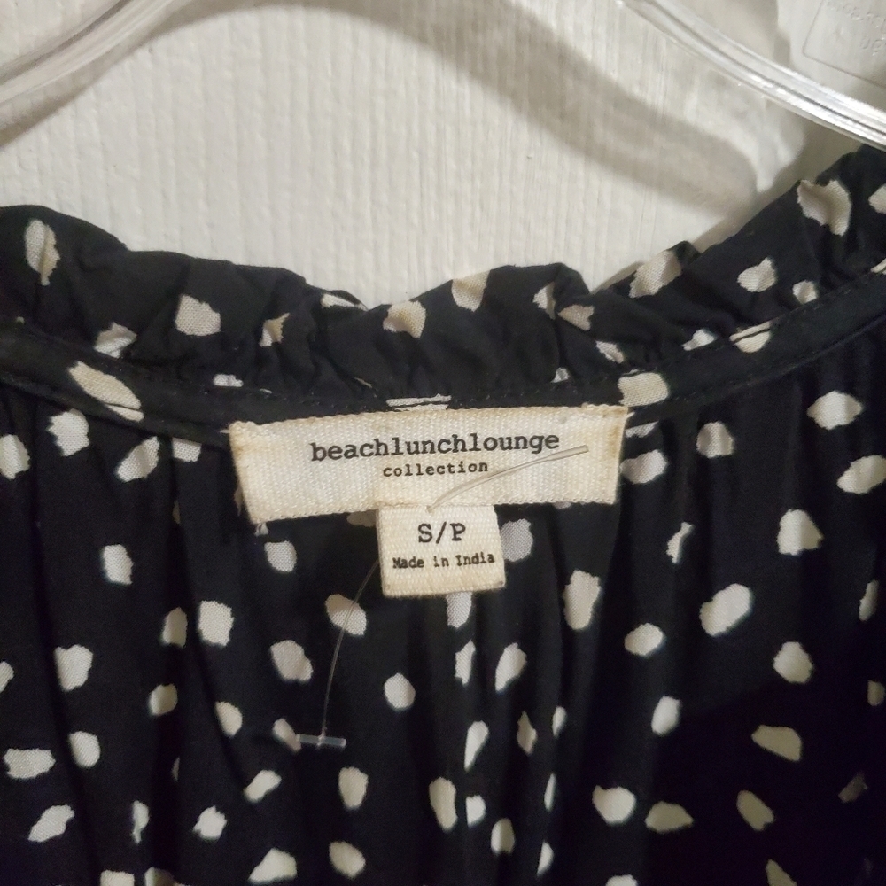 Beachlunchlounge Womens Tiered A-Line Dress Black and White Print Sz Small - Picture 8 of 8